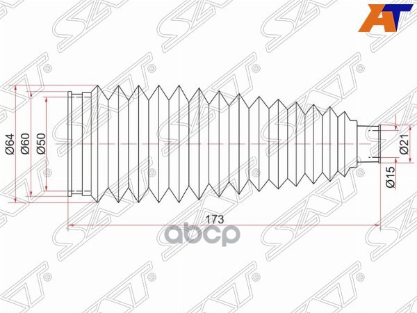 

SAT ST-45535-44010 Пыльник рулевой рейки TOYOTA ALLION/PREMIO/ISIS 07-/IPSUM/NOAH/VOXY 01-