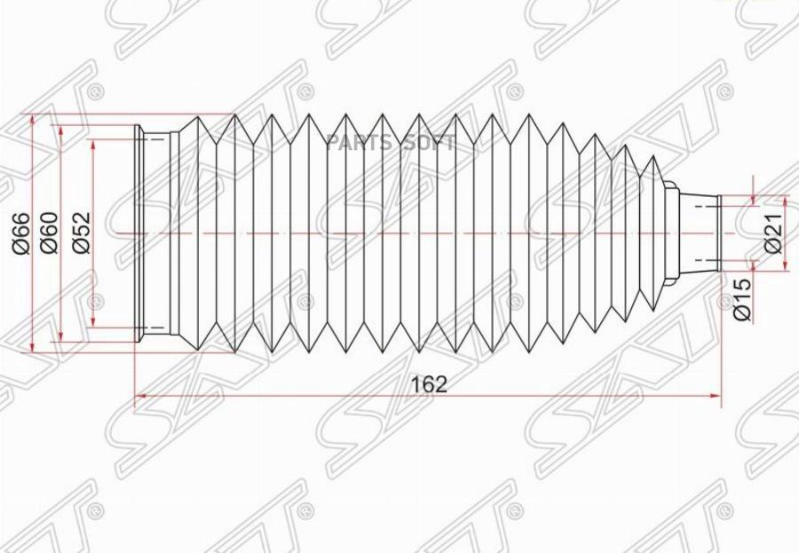 

SAT ST-45535-48020 Пыльник рулевой рейки TOYOTA HARRIER 03-/JUKE 10 -/LEXUS RX300/330/350