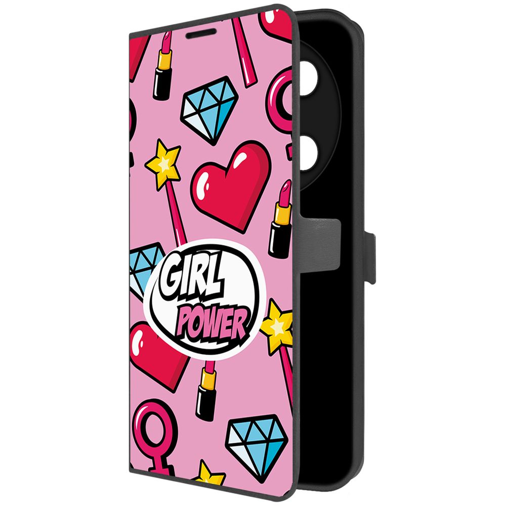 

Чехол Krutoff для Itel RS4 Girl Power, Черный