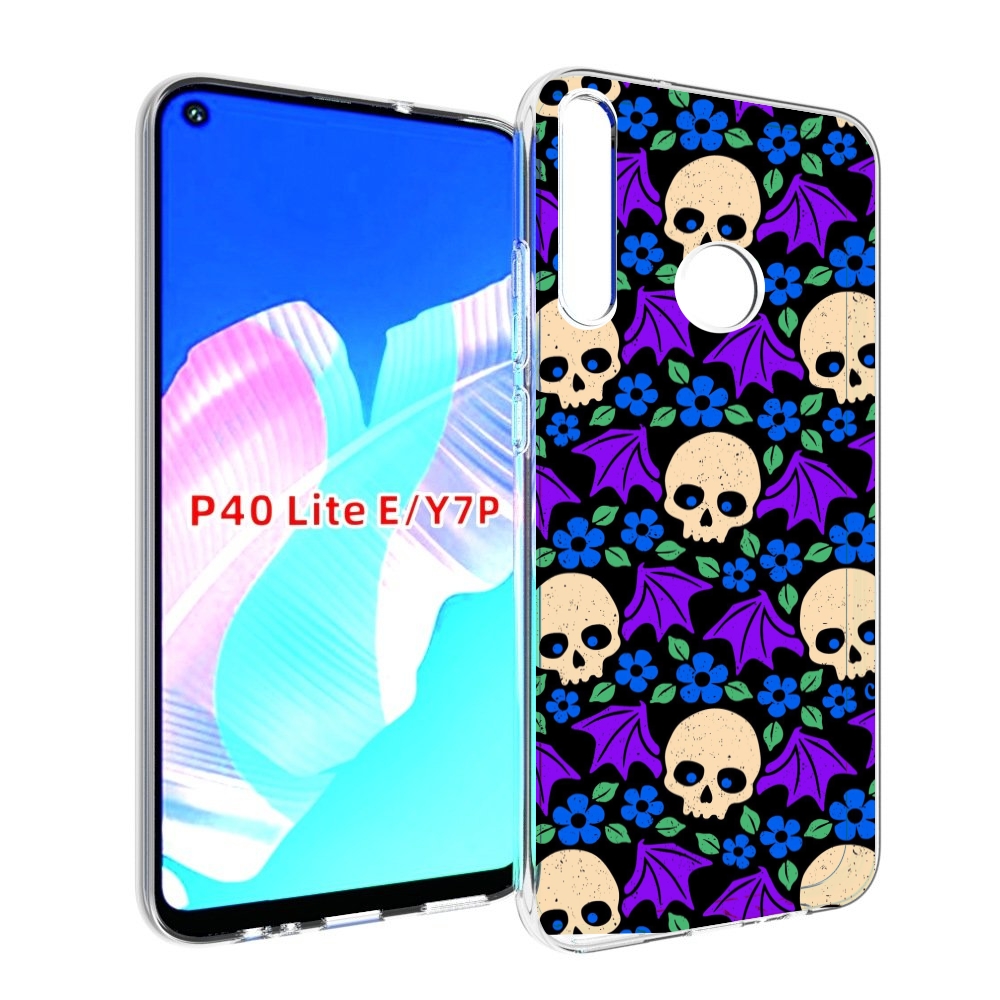 

Чехол бампер MyPads крылатые черепа для Huawei P40 Lite E, Прозрачный, Tocco
