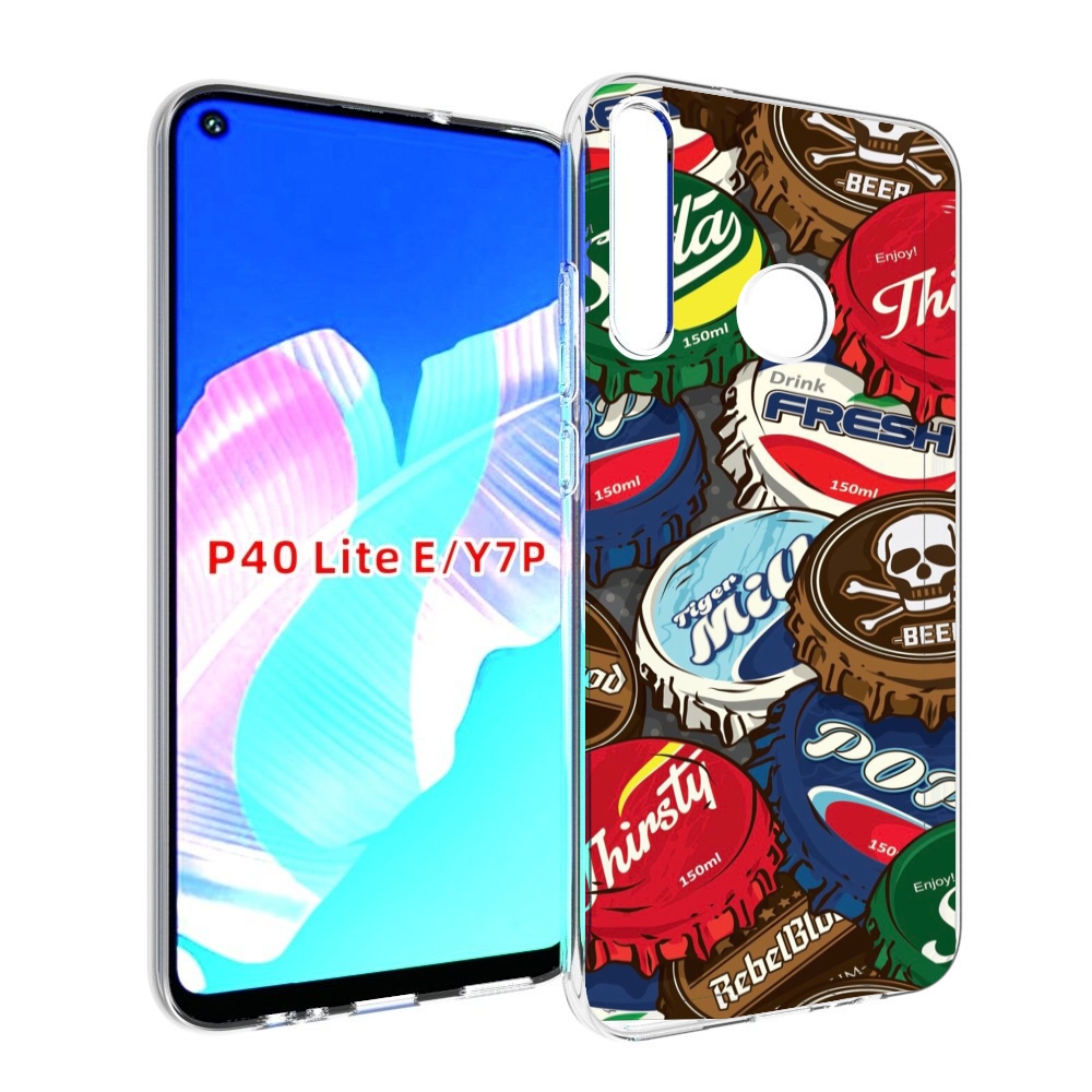 

Чехол бампер MyPads крышки от баночек для Huawei P40 Lite E, Прозрачный, Tocco