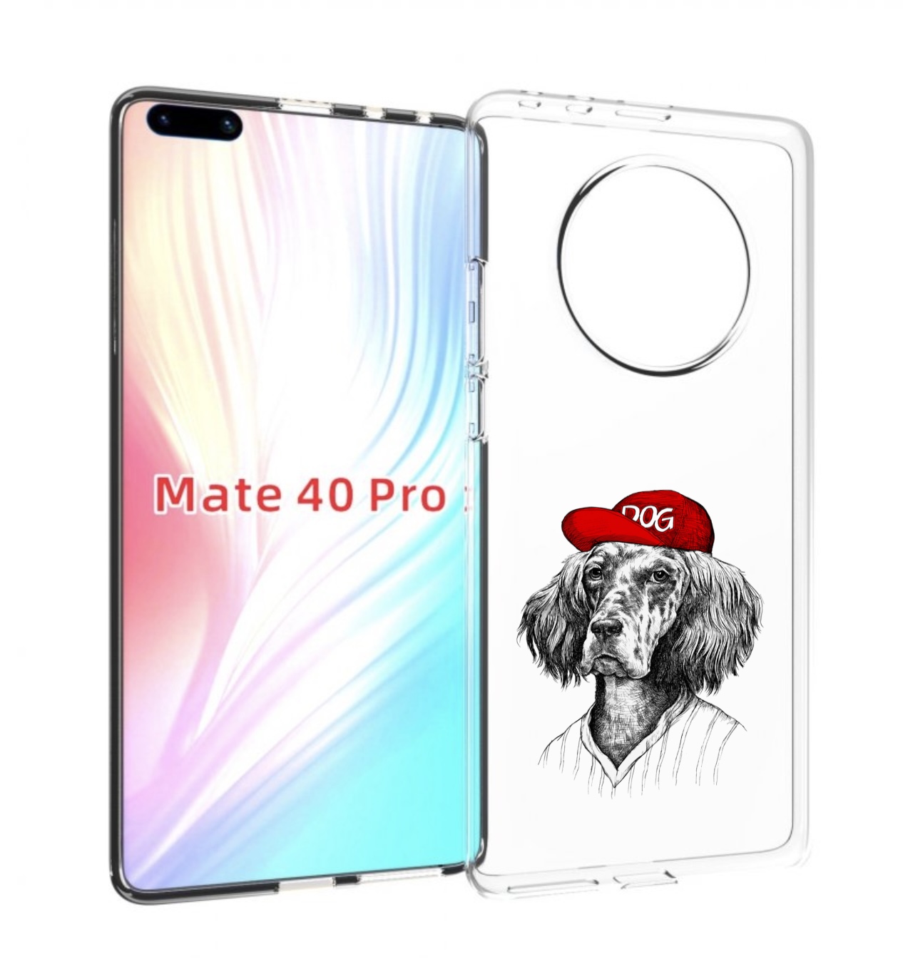 

Чехол MyPads дог для Huawei Mate 40 Pro (NOH-NX9), Прозрачный, Tocco
