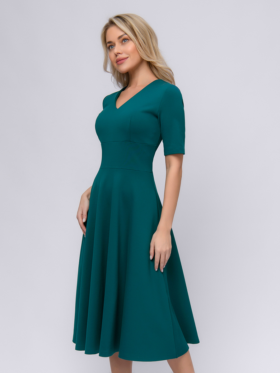 Платье женское 1001dress 102219 зеленое 44 RU