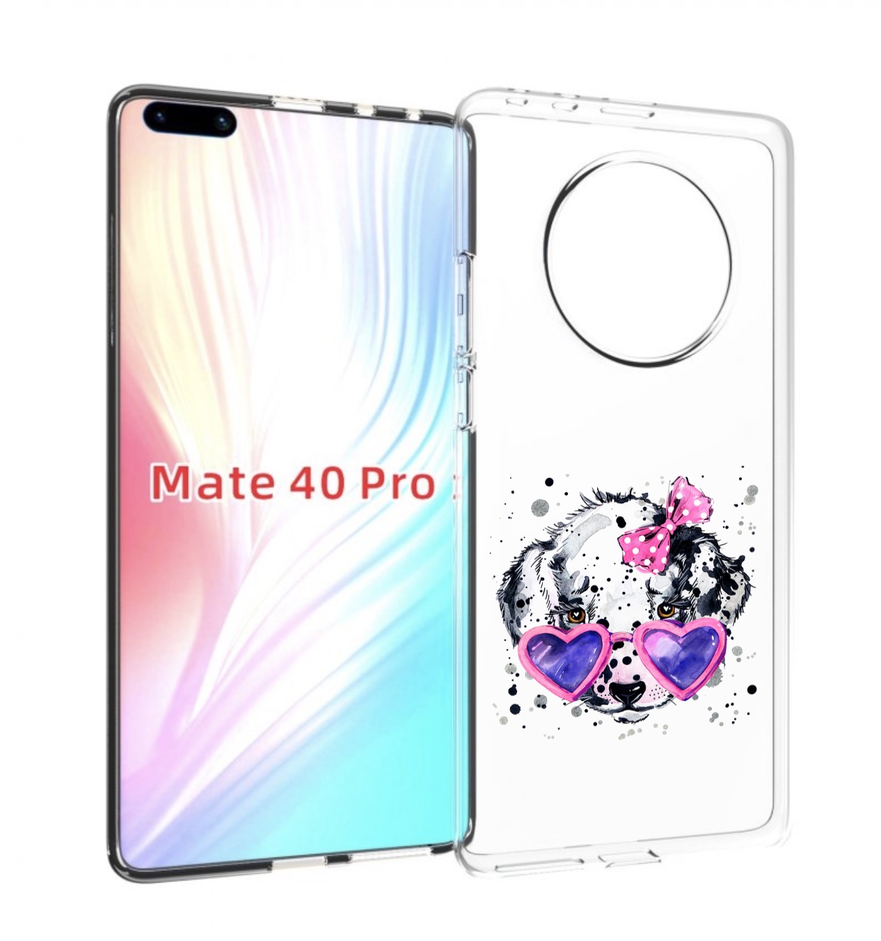 

Чехол MyPads долматинец в очках для Huawei Mate 40 Pro (NOH-NX9), Прозрачный, Tocco