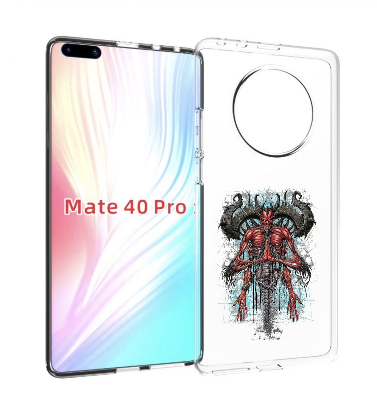 

Чехол MyPads дьявол для Huawei Mate 40 Pro (NOH-NX9), Прозрачный, Tocco