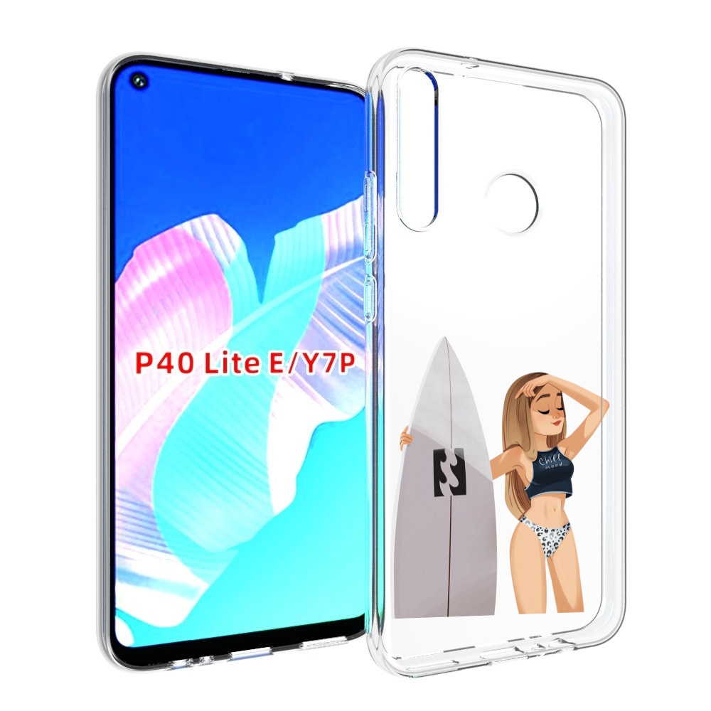 

Чехол бампер MyPads летний-серф для Huawei P40 Lite E, Прозрачный, Tocco