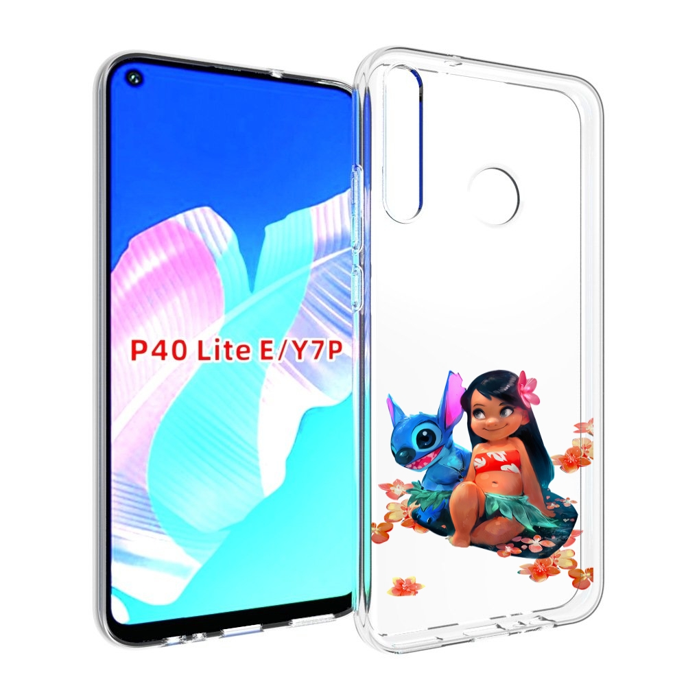 

Чехол бампер MyPads лила-и-стич детский для Huawei P40 Lite E, Прозрачный, Tocco