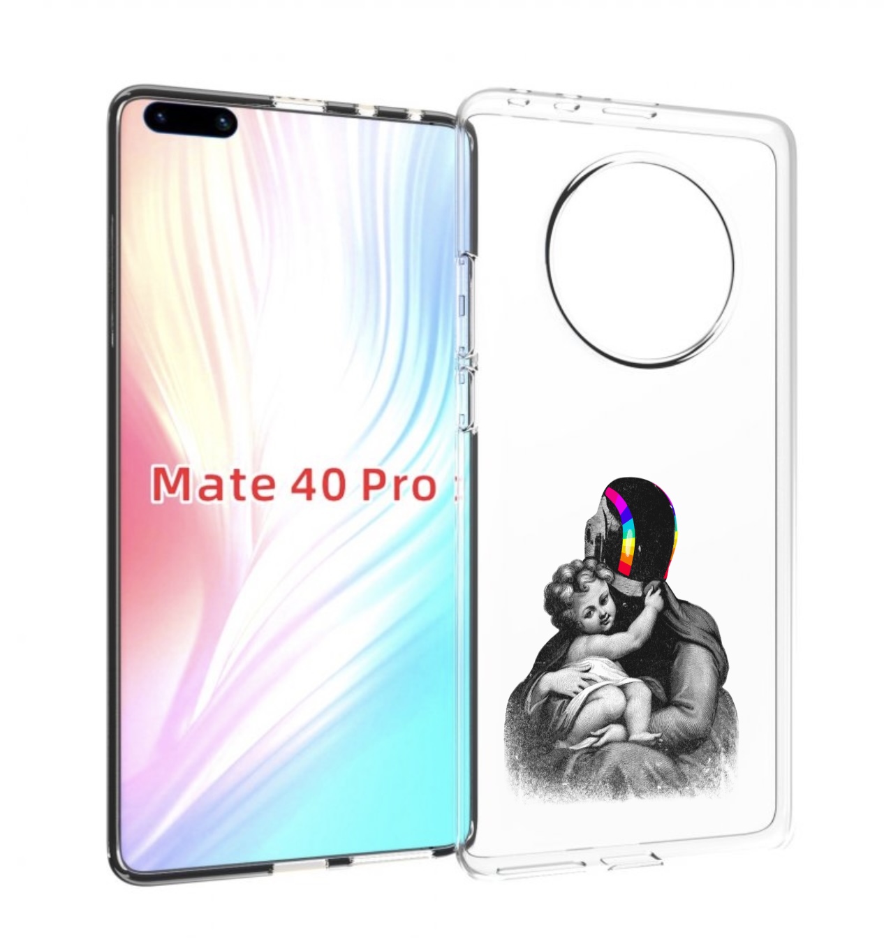 

Чехол MyPads защитник в шлеме для Huawei Mate 40 Pro (NOH-NX9), Прозрачный, Tocco