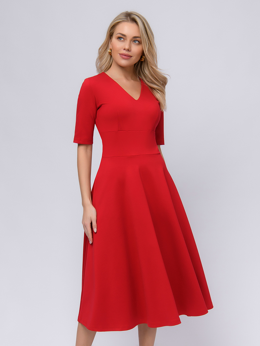 

Платье женское 1001dress 102219 красное 50 RU, Красный, 102219