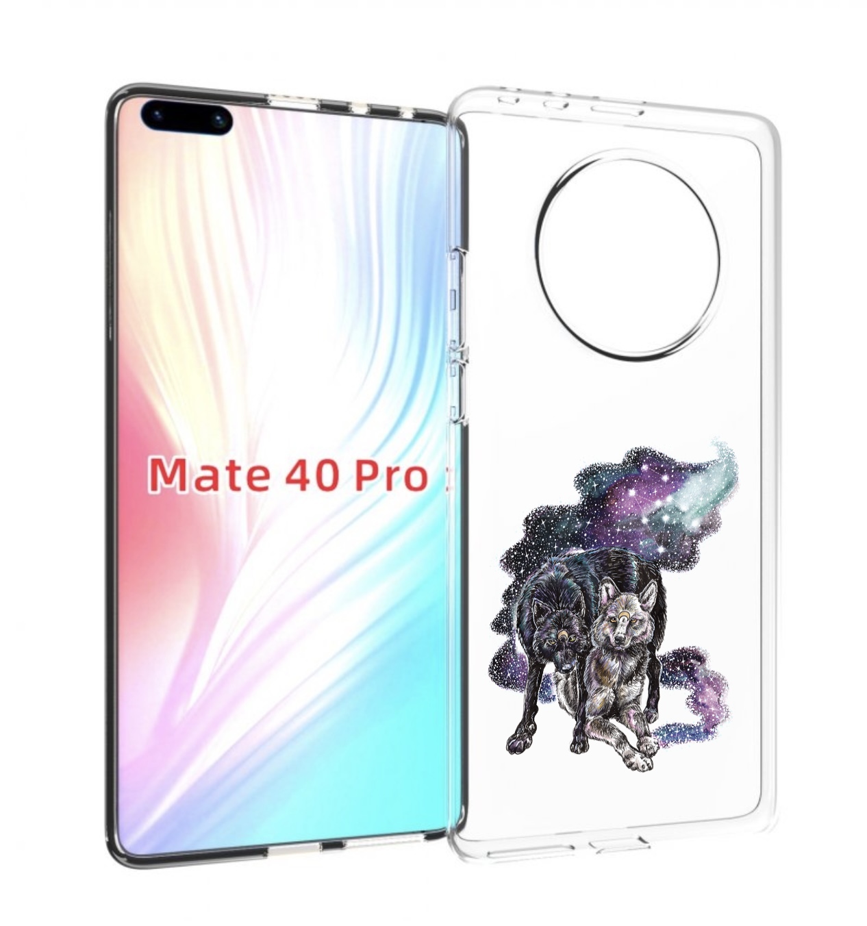 

Чехол MyPads звездные волки для Huawei Mate 40 Pro (NOH-NX9), Прозрачный, Tocco