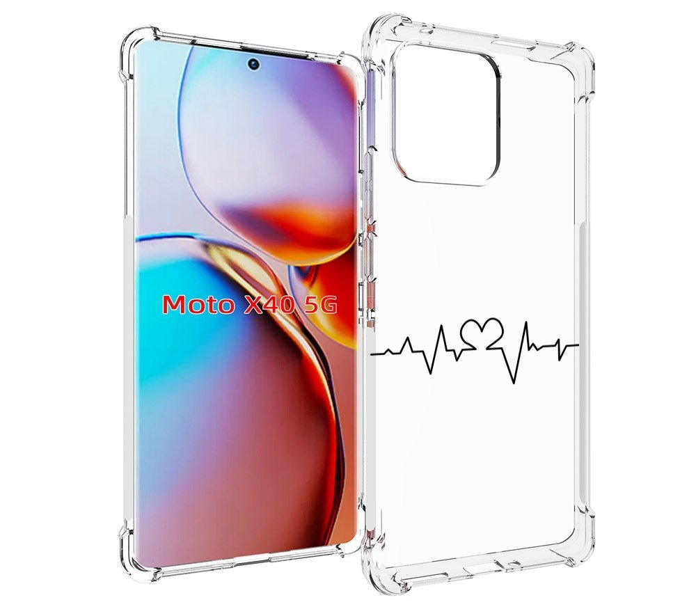 

Чехол MyPads диаграмма-любви для Motorola Moto X40, Прозрачный, Tocco