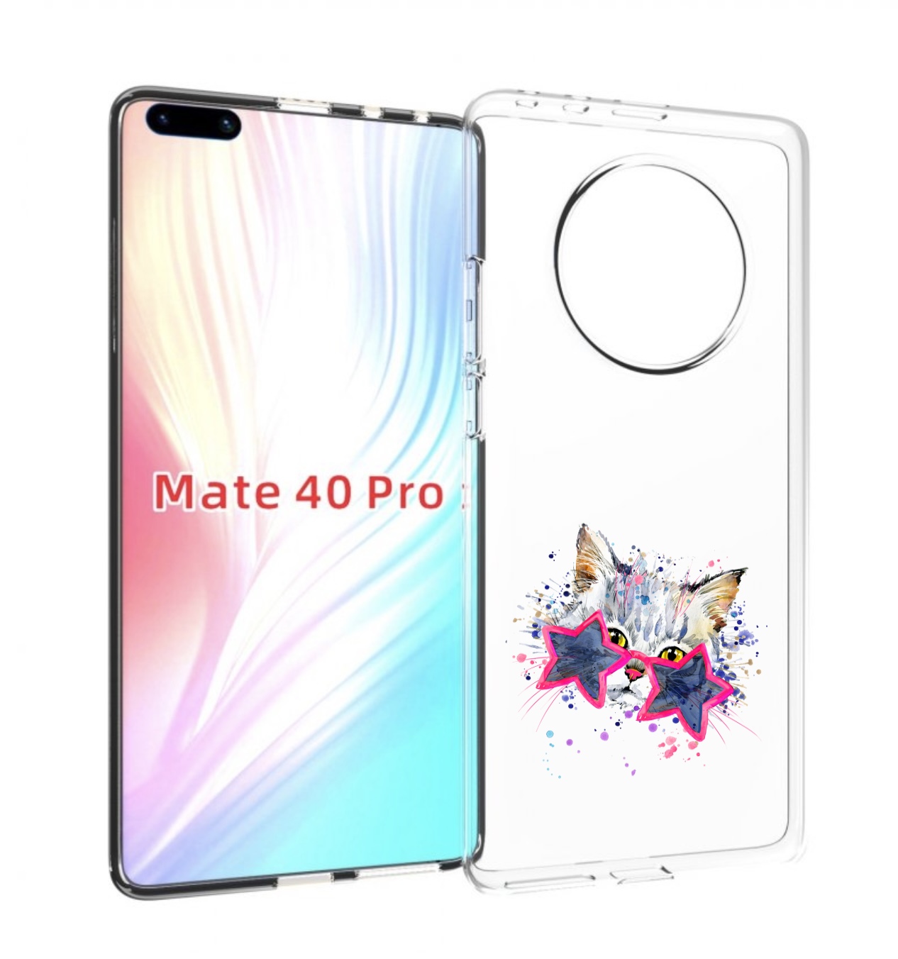 

Чехол MyPads звездные очки для Huawei Mate 40 Pro (NOH-NX9), Прозрачный, Tocco