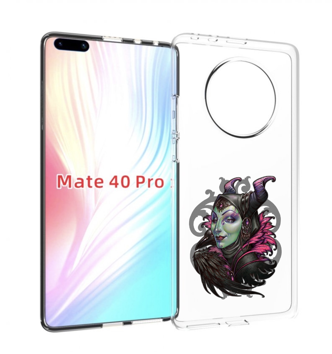 

Чехол MyPads зеленая девушка с вороном для Huawei Mate 40 Pro (NOH-NX9), Прозрачный, Tocco