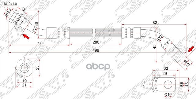 

Шланг тормозной передний (Таиланд) NISSAN DATSUN/MISTRAL/PATHFINDER/TERRANO2 86- LH 1шт