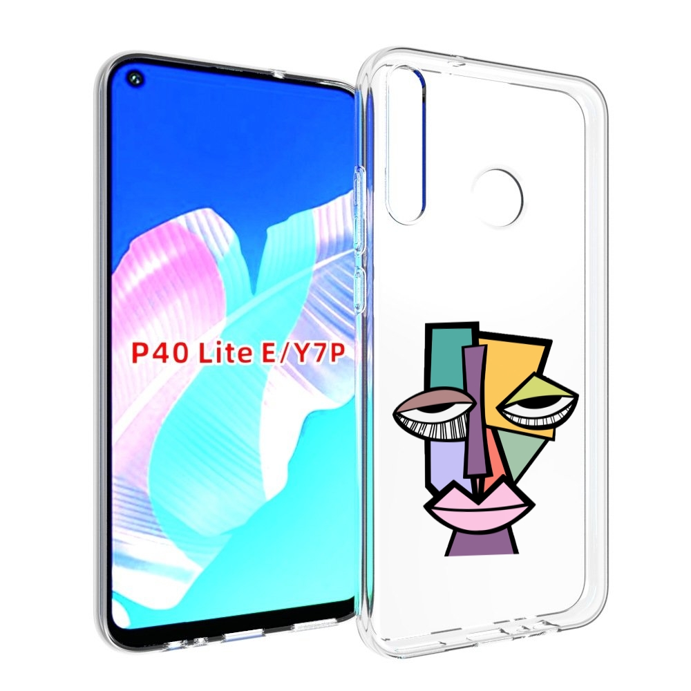 

Чехол бампер MyPads лицо из квадратиков с глазами женский для Hu, Прозрачный, Tocco