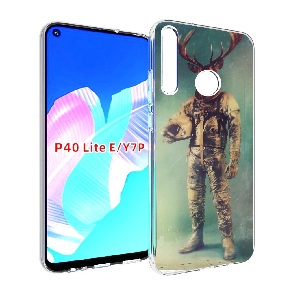 

Чехол бампер MyPads лось космонавт для Huawei P40 Lite E, Прозрачный, Tocco