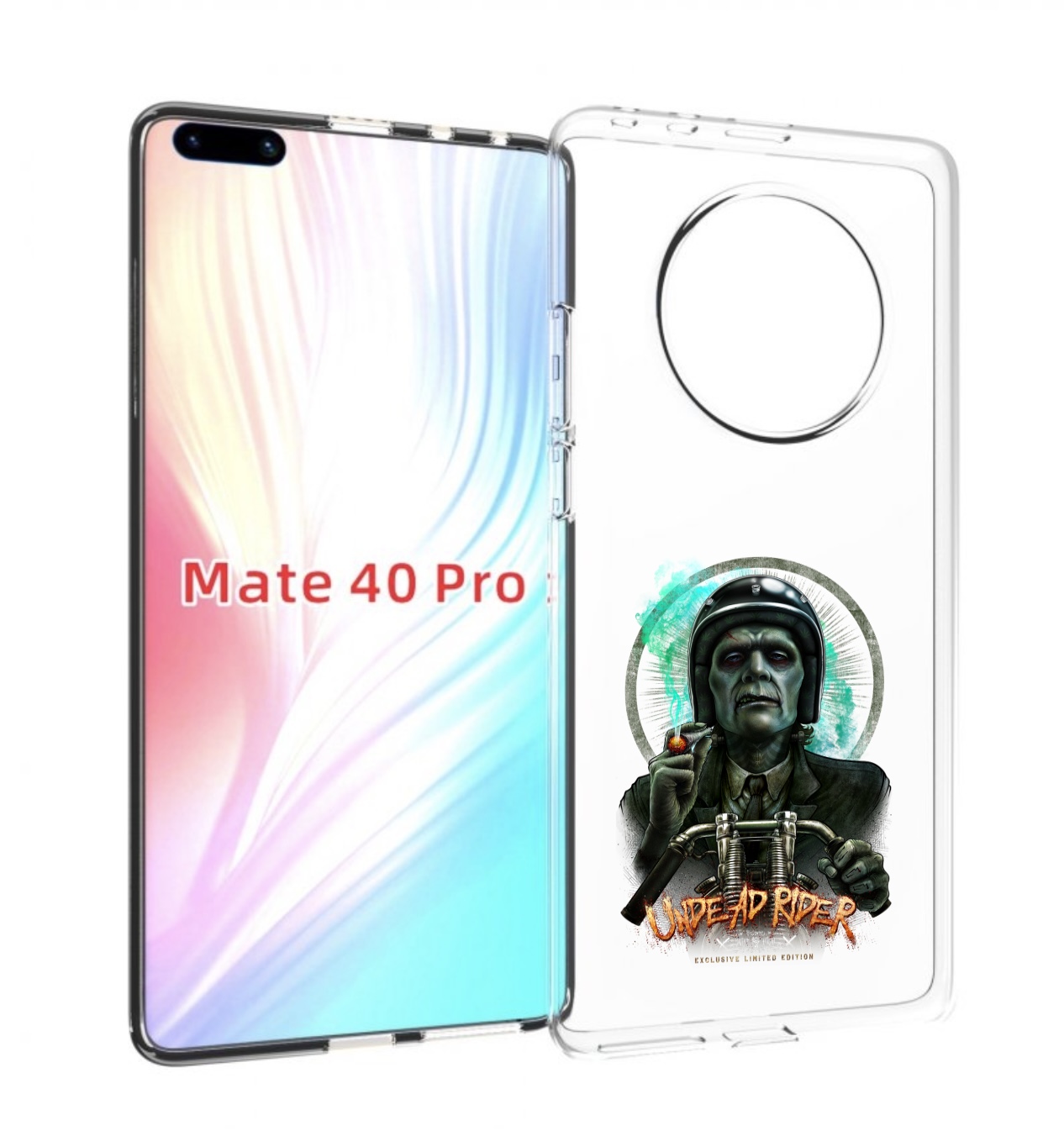 

Чехол MyPads зеленый мужчина с сигаретой на мотоцикле для Huawei Mate 40 Pro (NOH-NX9), Прозрачный, Tocco