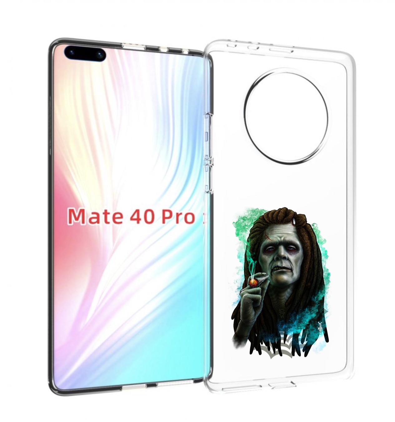 

Чехол MyPads зеленый мужчина с сигаретой для Huawei Mate 40 Pro (NOH-NX9), Прозрачный, Tocco