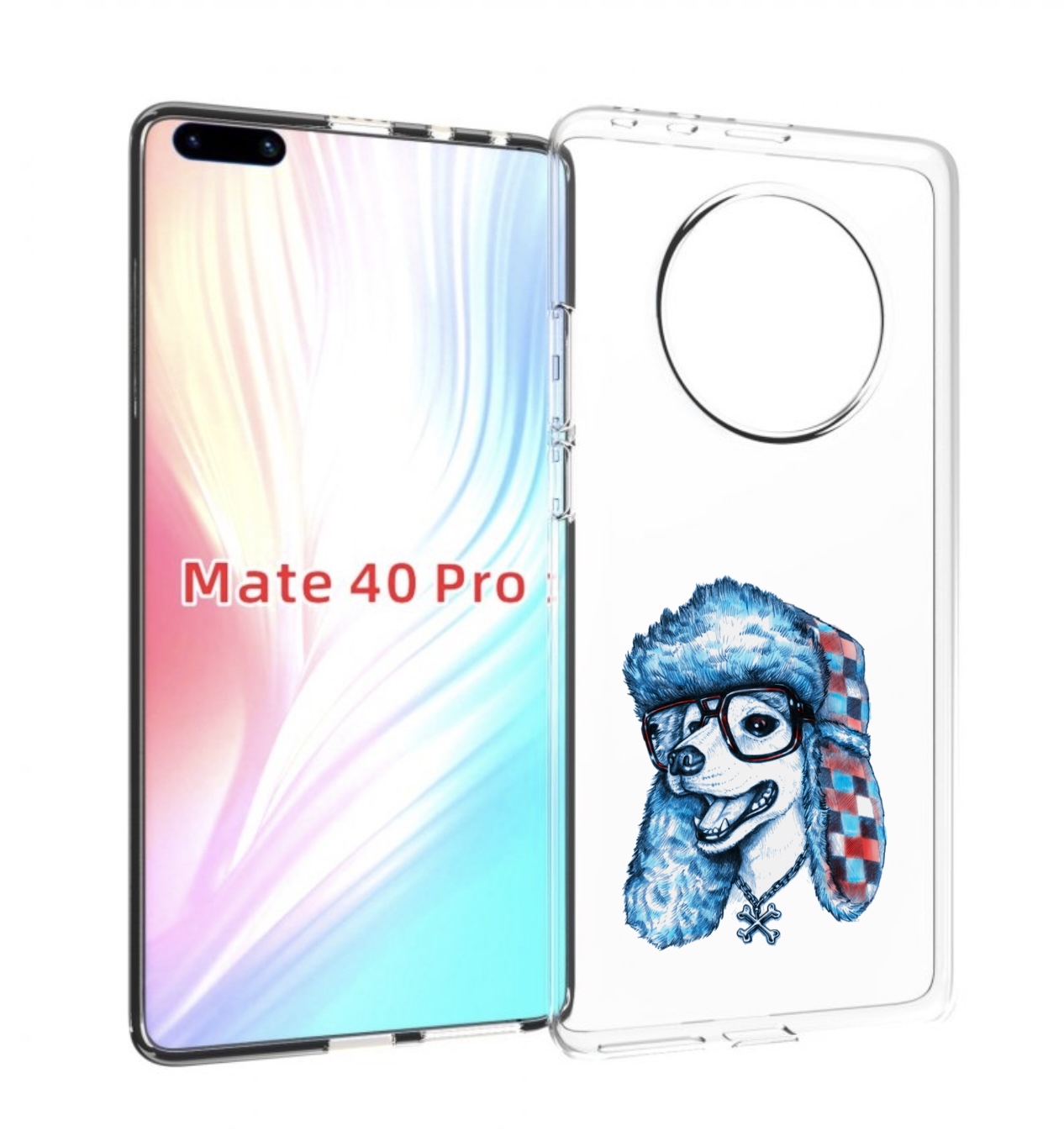 

Чехол MyPads зимний пес для Huawei Mate 40 Pro (NOH-NX9), Прозрачный, Tocco