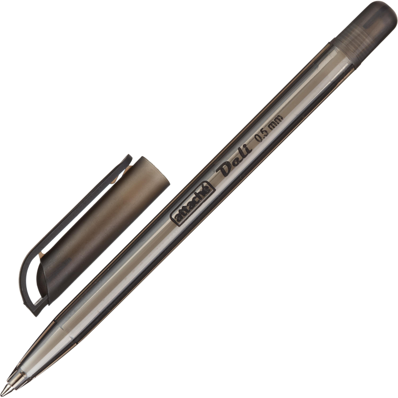 

Ручка шариковая Attache Deli 0,5мм черный маслян.основа Россия, (15шт.)