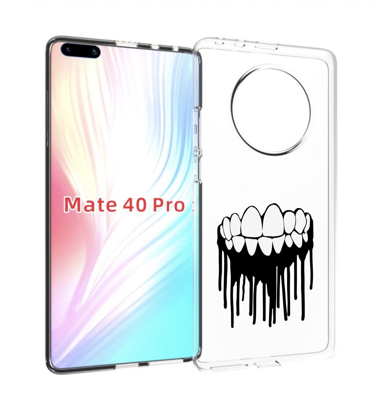

Чехол MyPads зубы для Huawei Mate 40 Pro (NOH-NX9), Прозрачный, Tocco