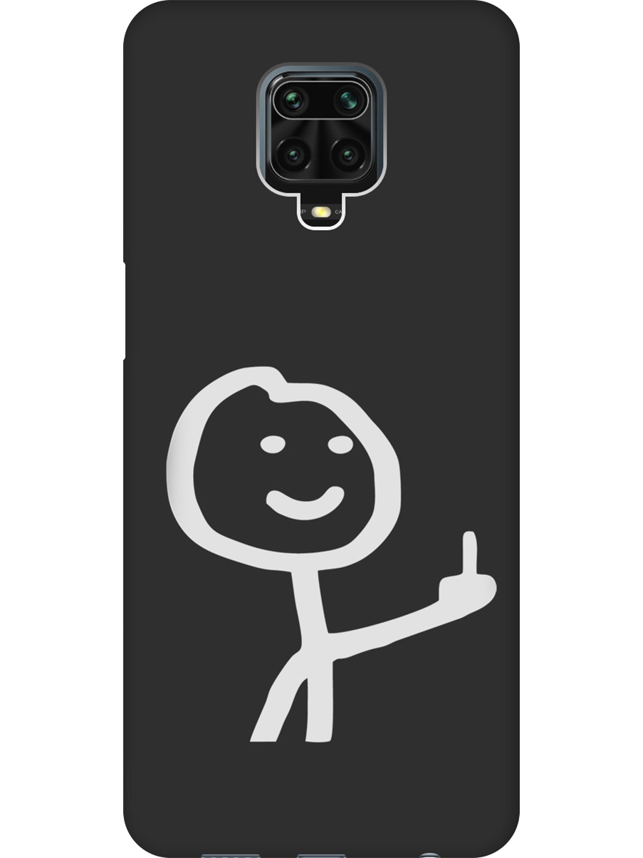 

Силиконовый чехол на Xiaomi Redmi Note 9s / Note 9 Pro с принтом "Fck" матовый черный, Черный;белый;серый, 722942161