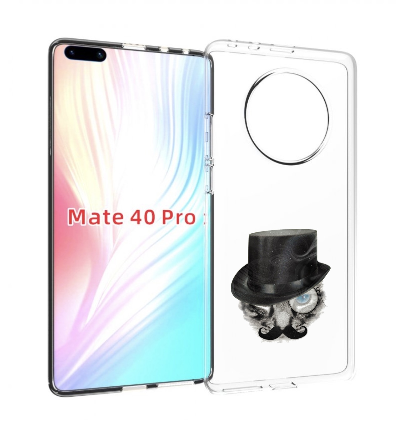 

Чехол MyPads интелегентный кот для Huawei Mate 40 Pro (NOH-NX9), Прозрачный, Tocco