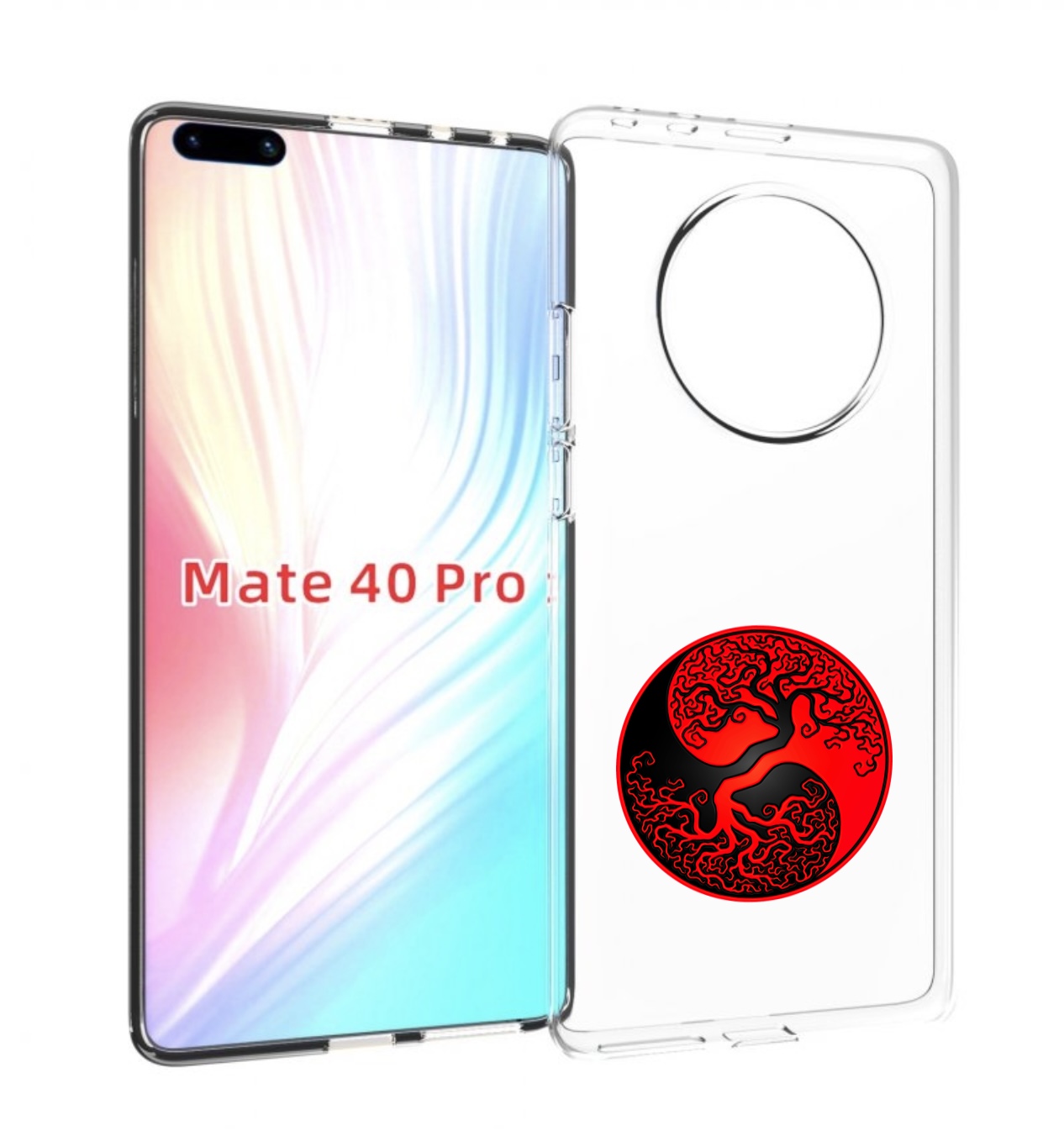 

Чехол MyPads инь янь дерево для Huawei Mate 40 Pro (NOH-NX9), Прозрачный, Tocco