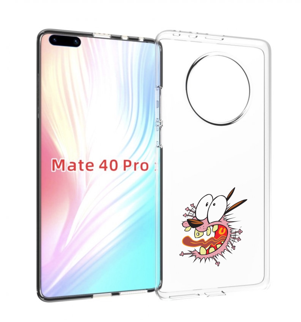 

Чехол MyPads испуганный бобик для Huawei Mate 40 Pro (NOH-NX9), Прозрачный, Tocco