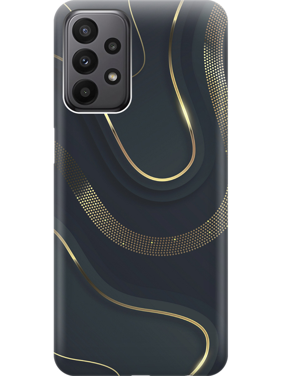 

Силиконовый чехол на Samsung Galaxy A23 4G с принтом "Золотистые акценты", Прозрачный;золотистый;серый, 740132831