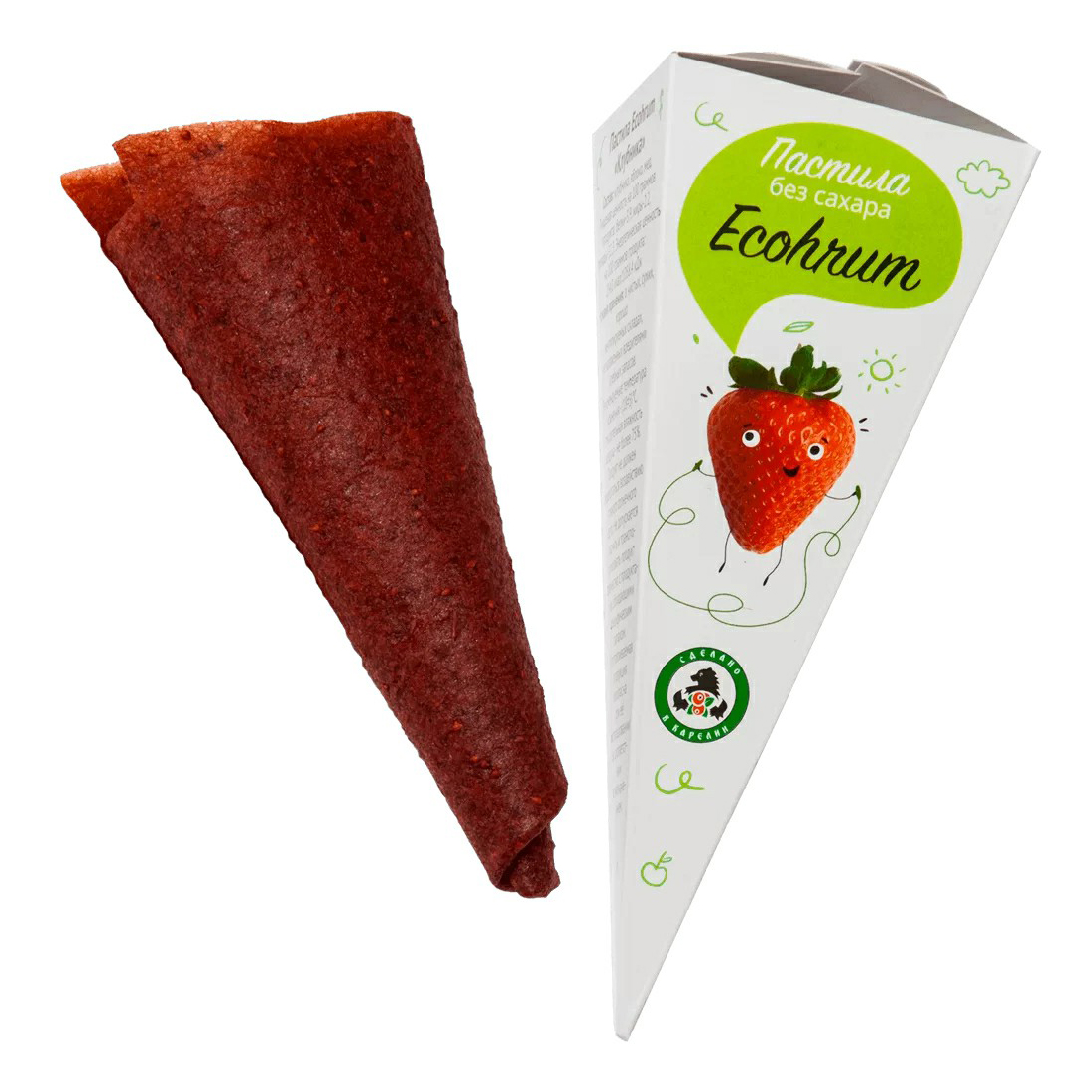 

Пастила Ecohrum Клубника без сахара 20 г