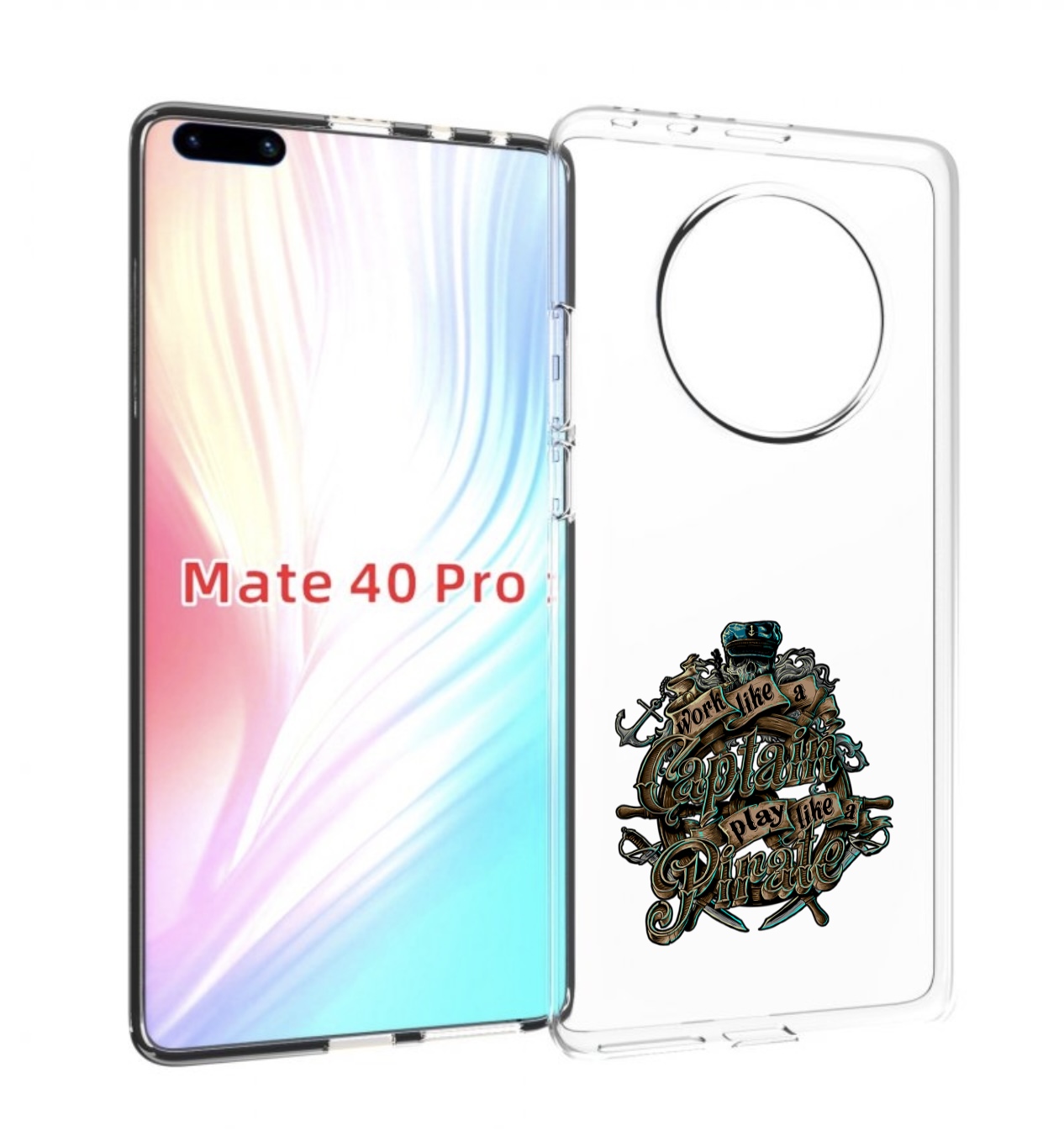 

Чехол MyPads капитан пиратов для Huawei Mate 40 Pro (NOH-NX9), Прозрачный, Tocco