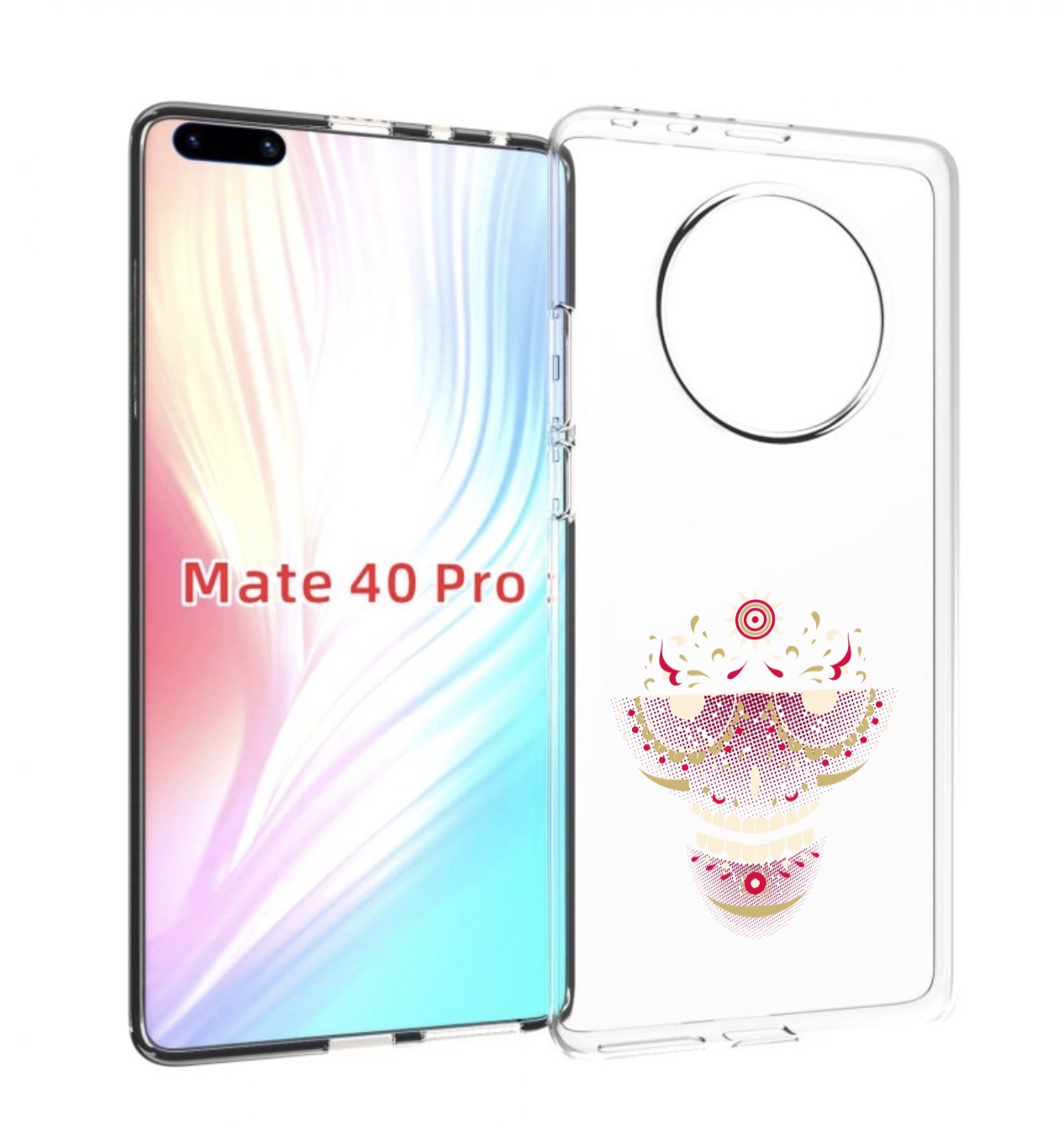 Чехол MyPads карнавальный скелет абстракция для Huawei Mate 40 Pro (NOH-NX9)