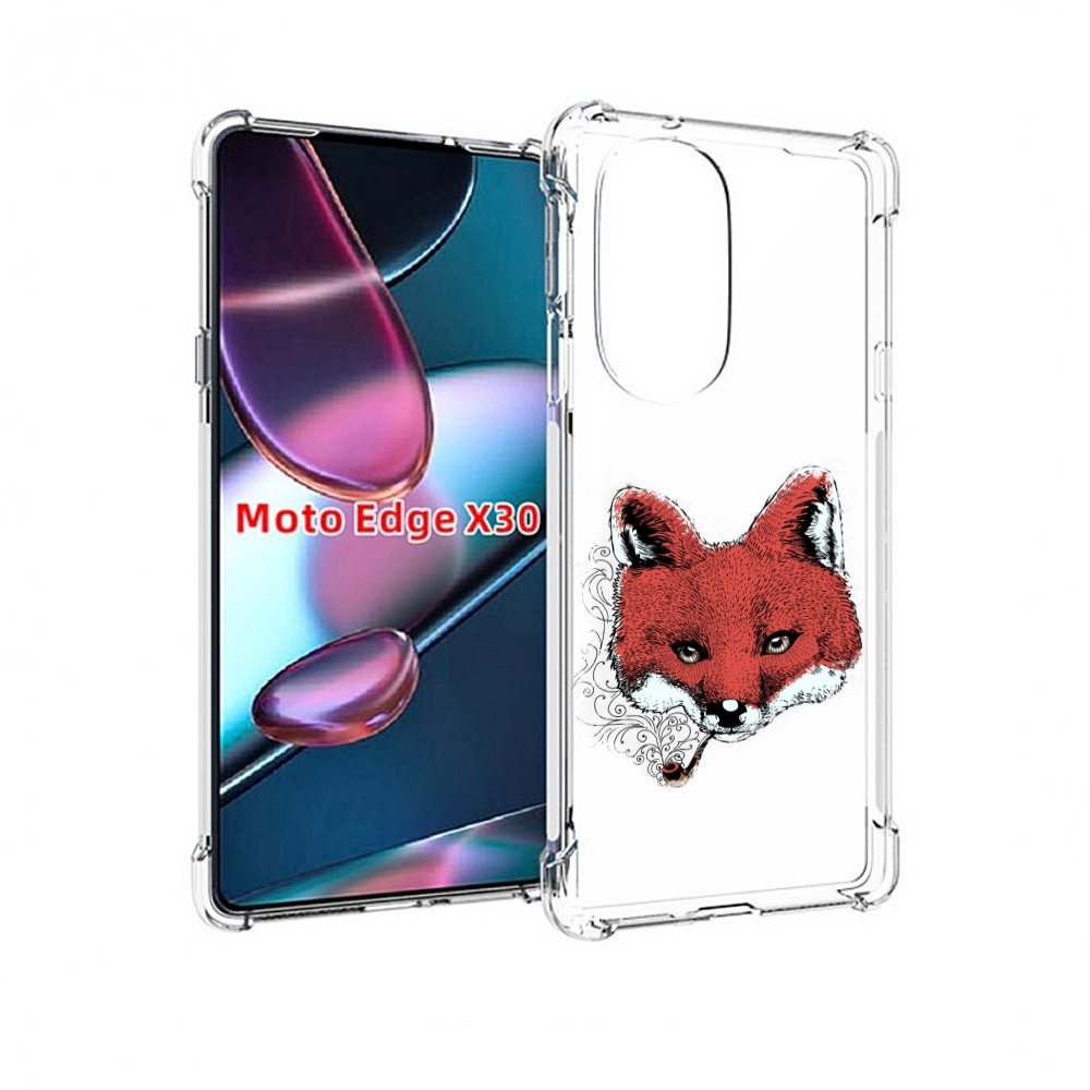 

Чехол MyPads Лис с трубкой для Motorola Moto Edge X30, Прозрачный, Tocco