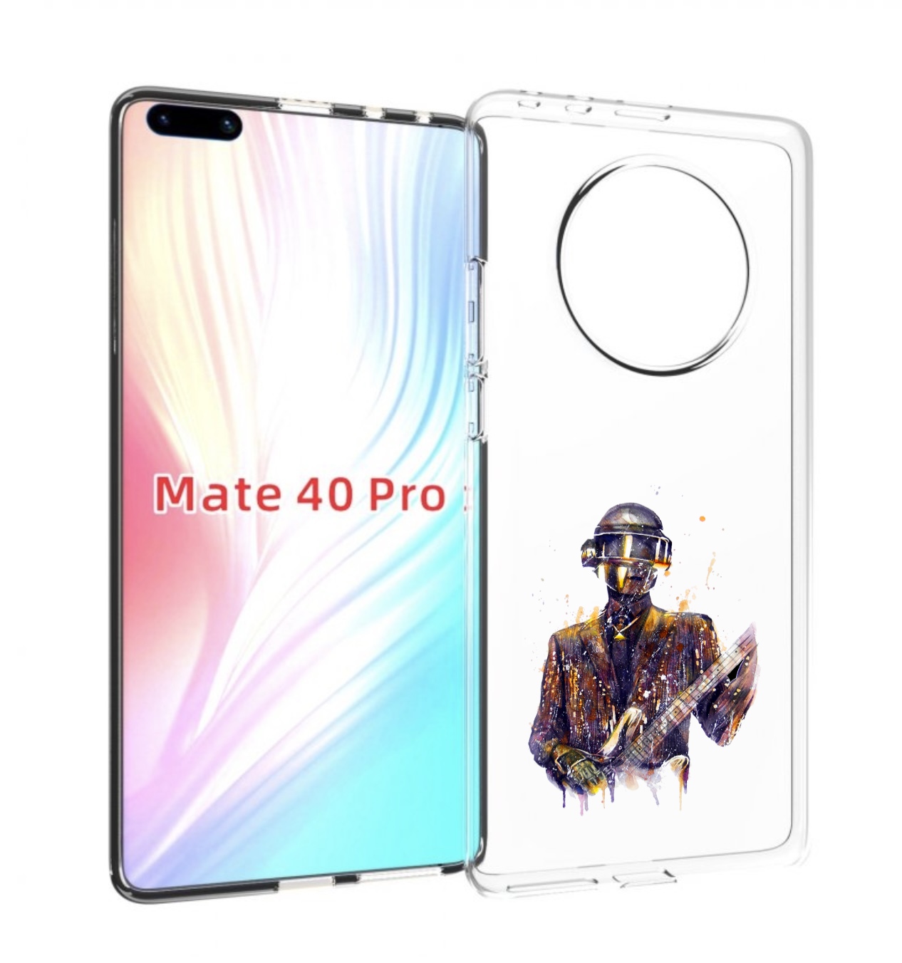 Чехол MyPads космо-гитарист для Huawei Mate 40 Pro (NOH-NX9)