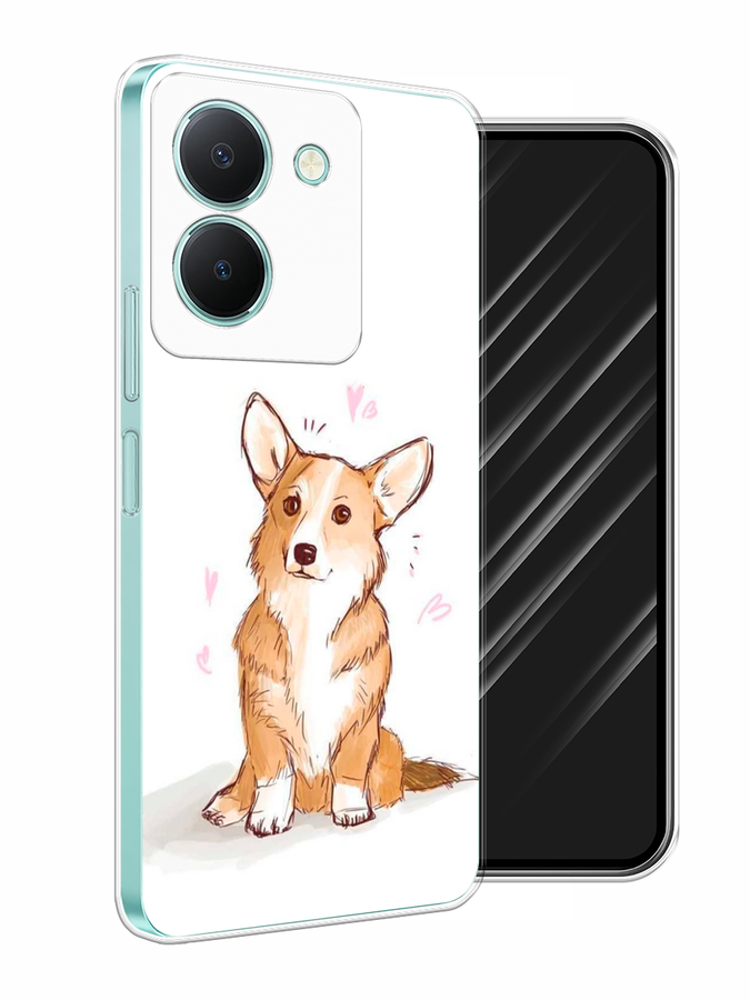 

Чехол Awog на Vivo Y36 "Корги любовь", Бежевый;белый, 268950-1