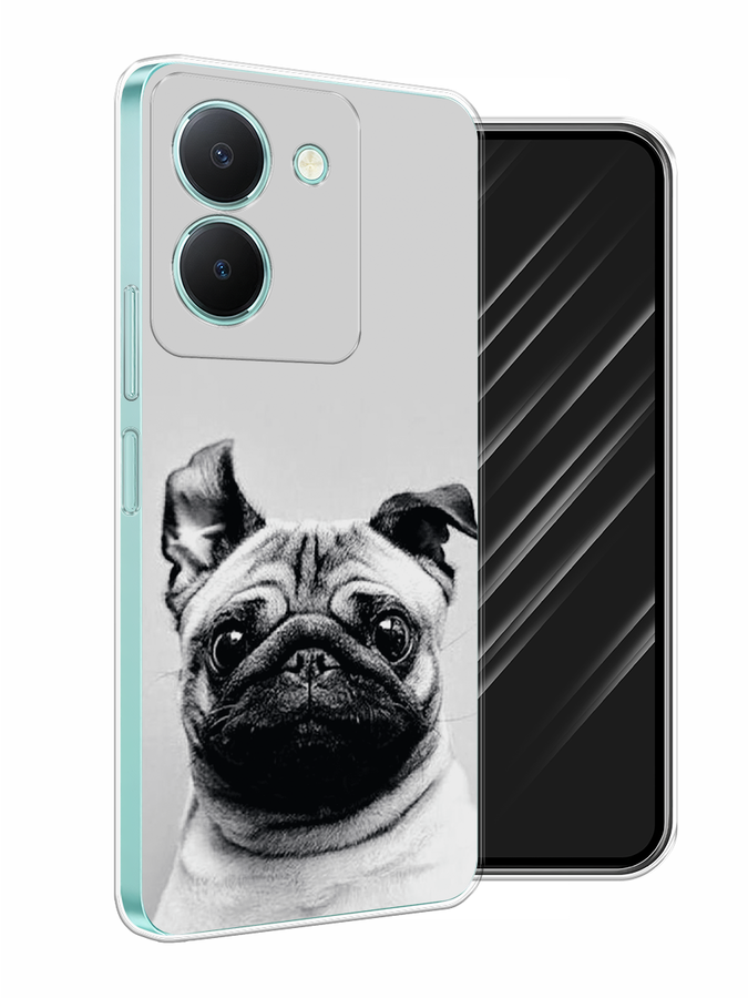 

Чехол Awog на Vivo Y36 "Ушастый мопс", Серый, 268950-1