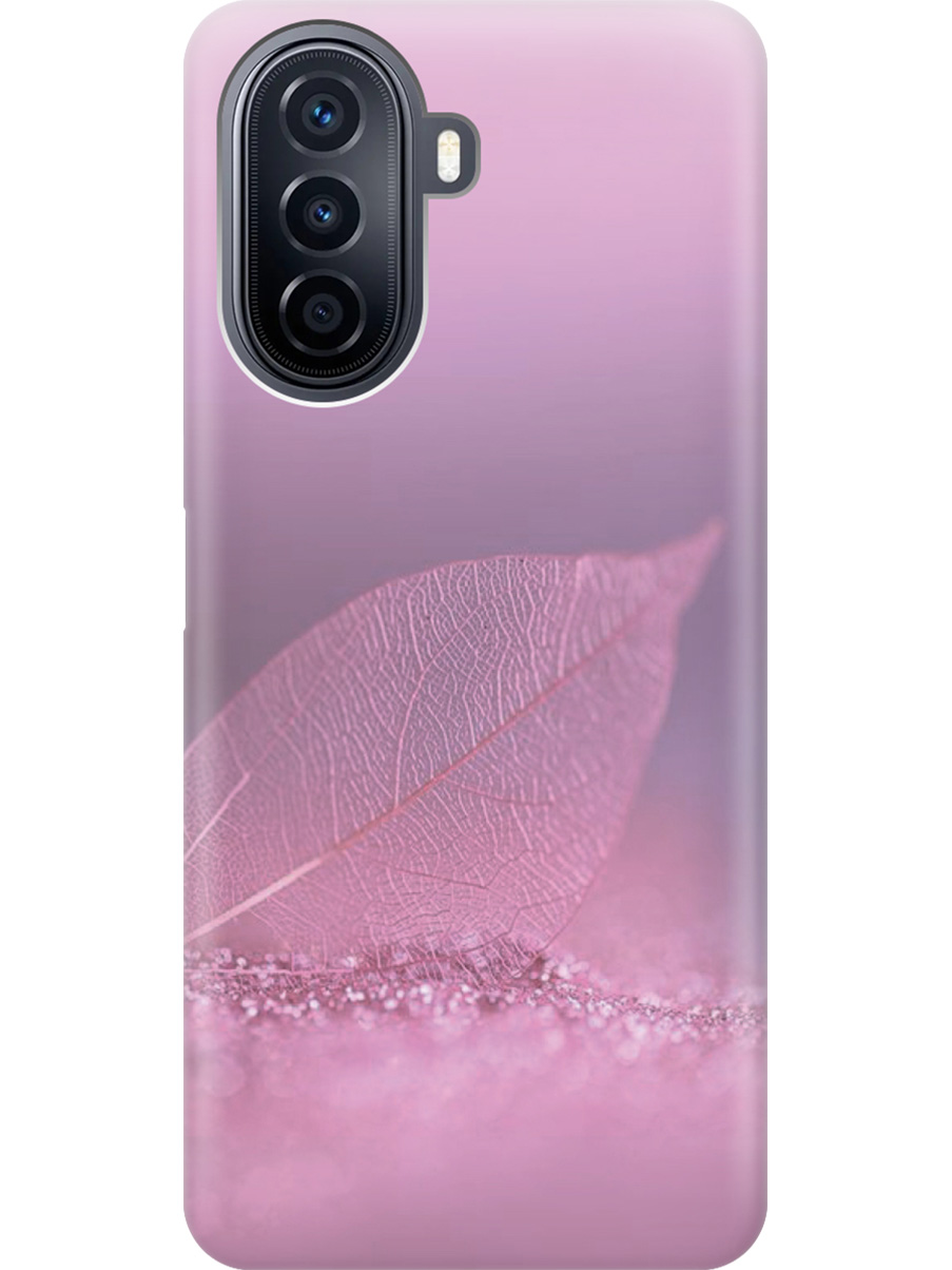 

Силиконовый чехол на Huawei nova Y70 с принтом "Листок в розовых блестках", Прозрачный;розовый;фиолетовый, 740133422