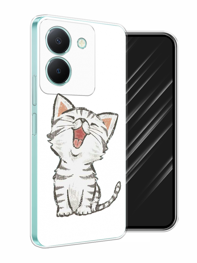 

Чехол Awog на Vivo Y36 "Котенок рисованный", Серый;белый, 268950-1
