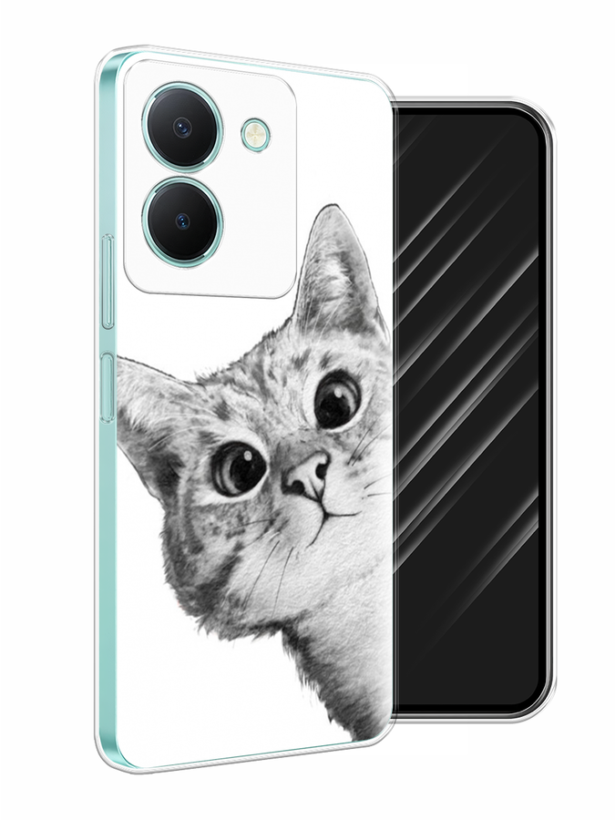 

Чехол Awog на Vivo Y36 "Кот рисунок черно-белый", Черный, 268950-1