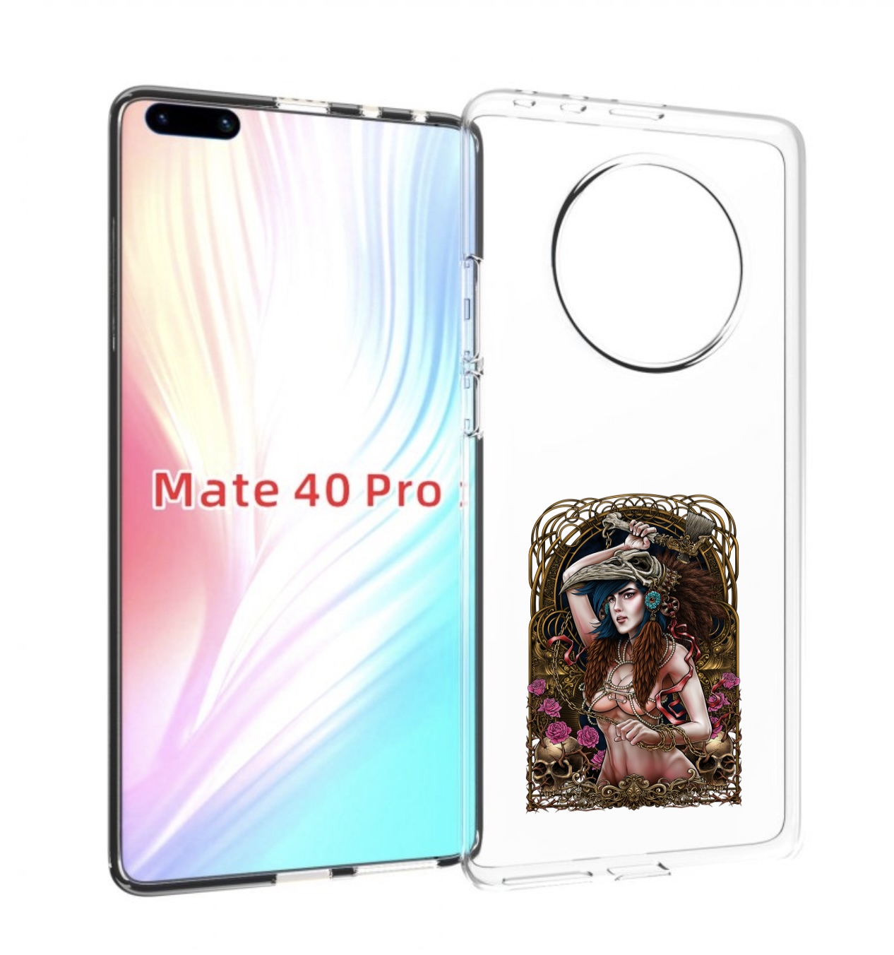

Чехол MyPads красивая девушка рисунок для Huawei Mate 40 Pro (NOH-NX9), Прозрачный, Tocco