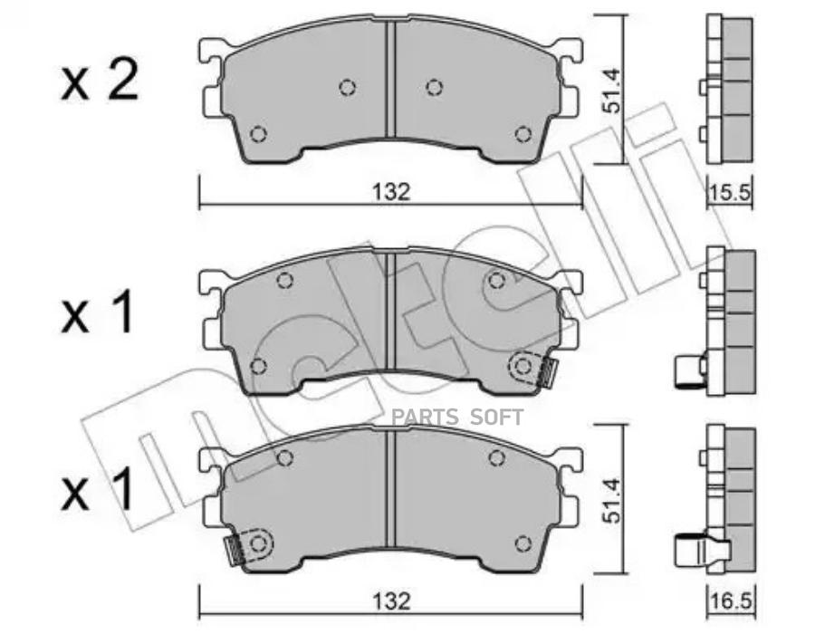 

Тормозные колодки METELLI 22-0223-1