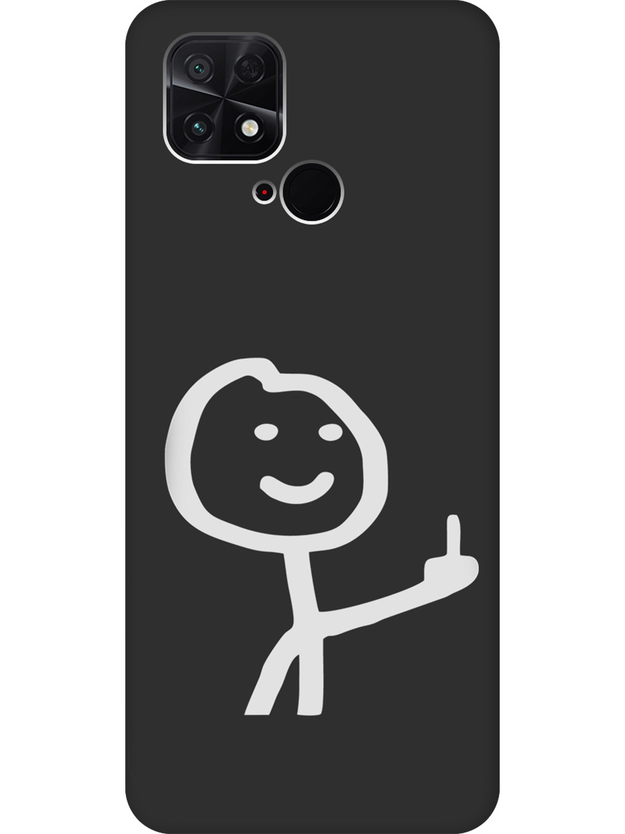

Силиконовый чехол на Xiaomi Poco C40 с принтом "Fck" матовый черный, Черный;белый;серый, 740187961