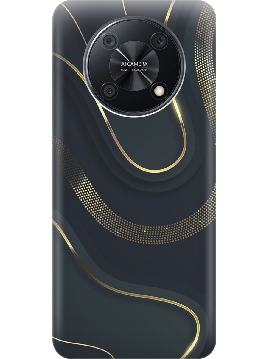 

Силиконовый чехол на Huawei nova Y90 с принтом "Золотистые акценты", Прозрачный;золотистый;серый, 740188631