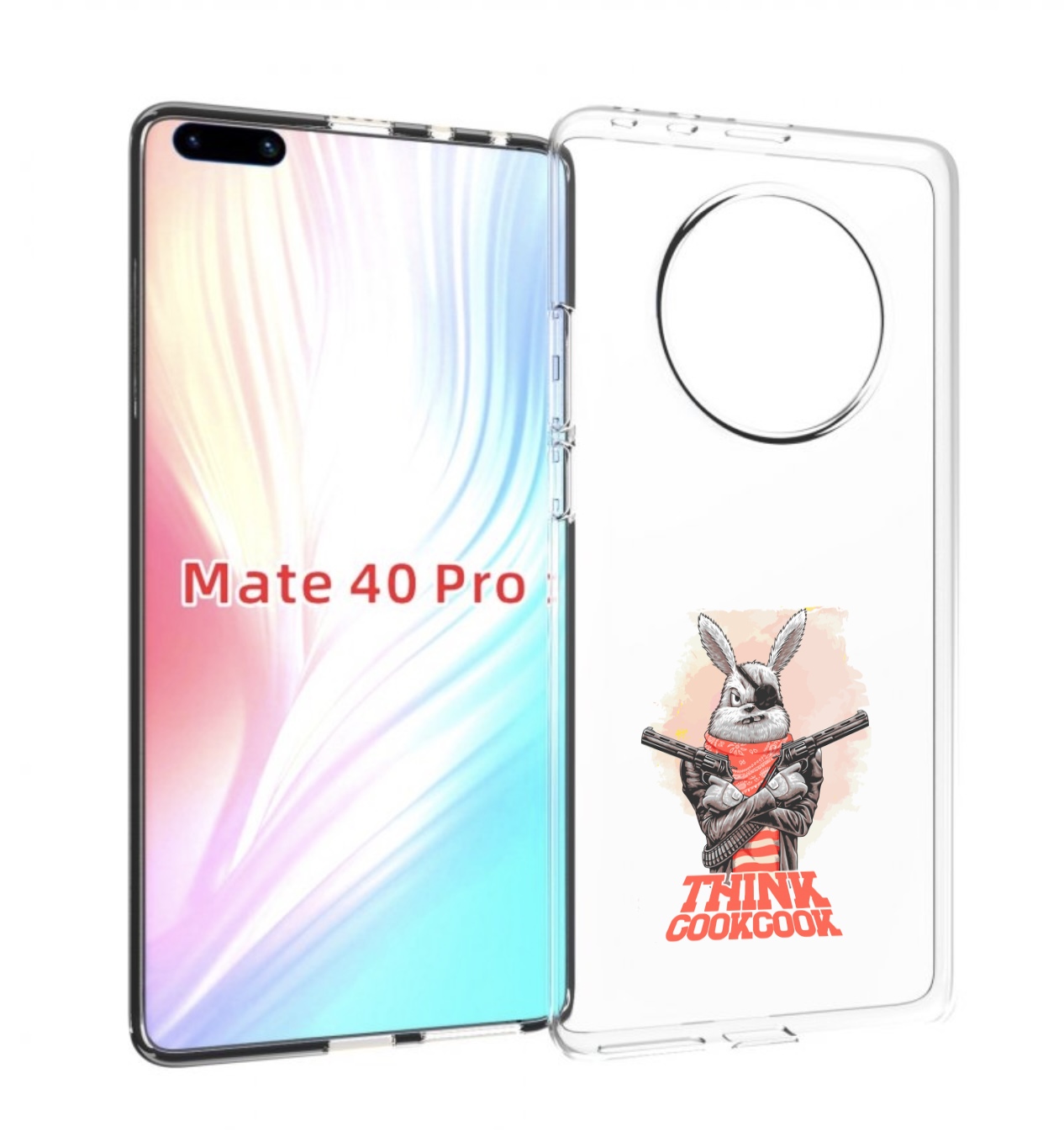 Чехол MyPads кролик пират для Huawei Mate 40 Pro (NOH-NX9)