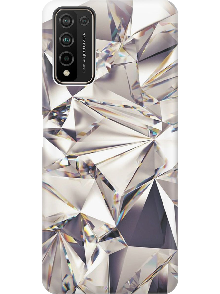 

Силиконовый чехол на Honor 10x Lite с принтом "Алмазные грани", Прозрачный;серый;черный, 723565531