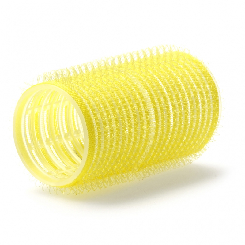 Бигуди Harizma на липучке желтые 32x63 мм 12 шт/уп бигуди пластиковые желтые 31 мм