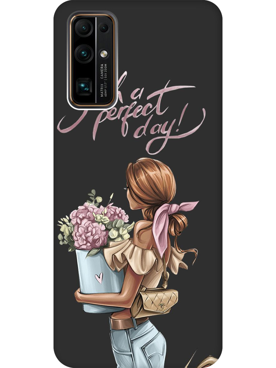 

Силиконовый чехол на Honor 30 с принтом "Какой прекрасный день" матовый черный, Черный;прозрачный;голубой;розовый, 722945875