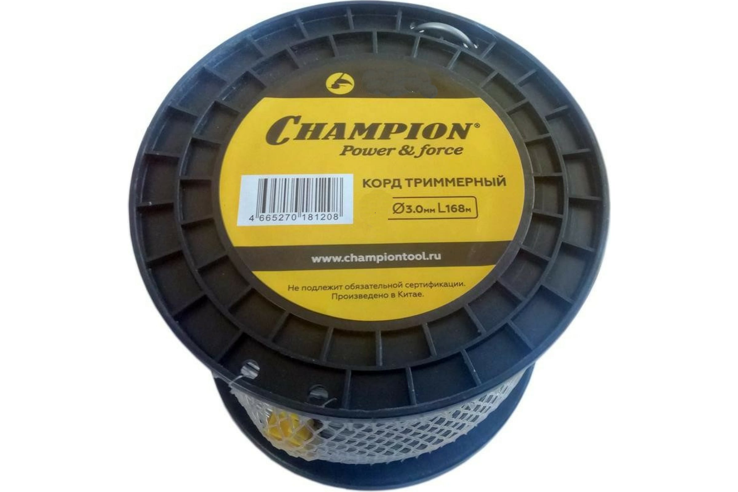 

Леска для триммера витая квадрат 3 мм Champion Magic C7043 168 м, Черный, Magic
