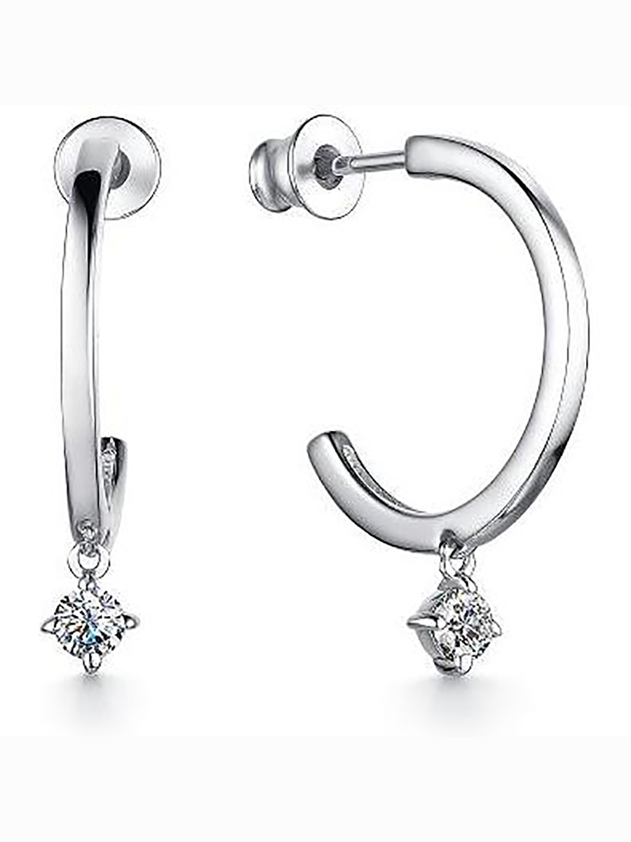 

Серьги с 2 кристаллами swarovski из серебра Алкор серебро 02-2474_00СВ-00, 02-2474_00СВ-00
